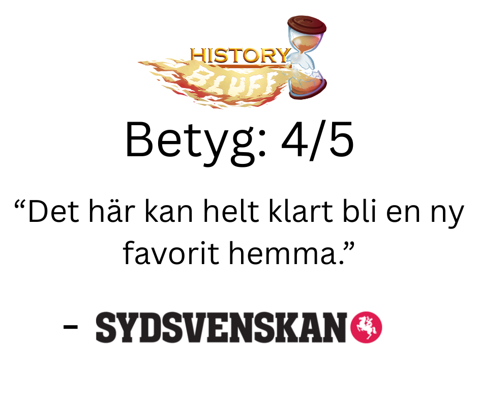 History Bluff får fina betyg i Sydsvenskans speltest